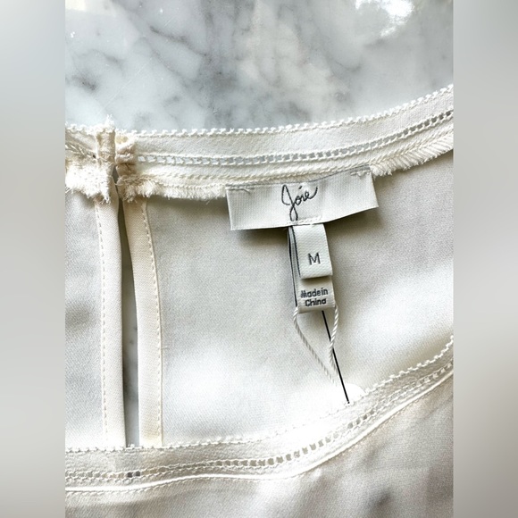 NWT Joie Hina Silk Blouse in Porcelain - Picture 5 of 14